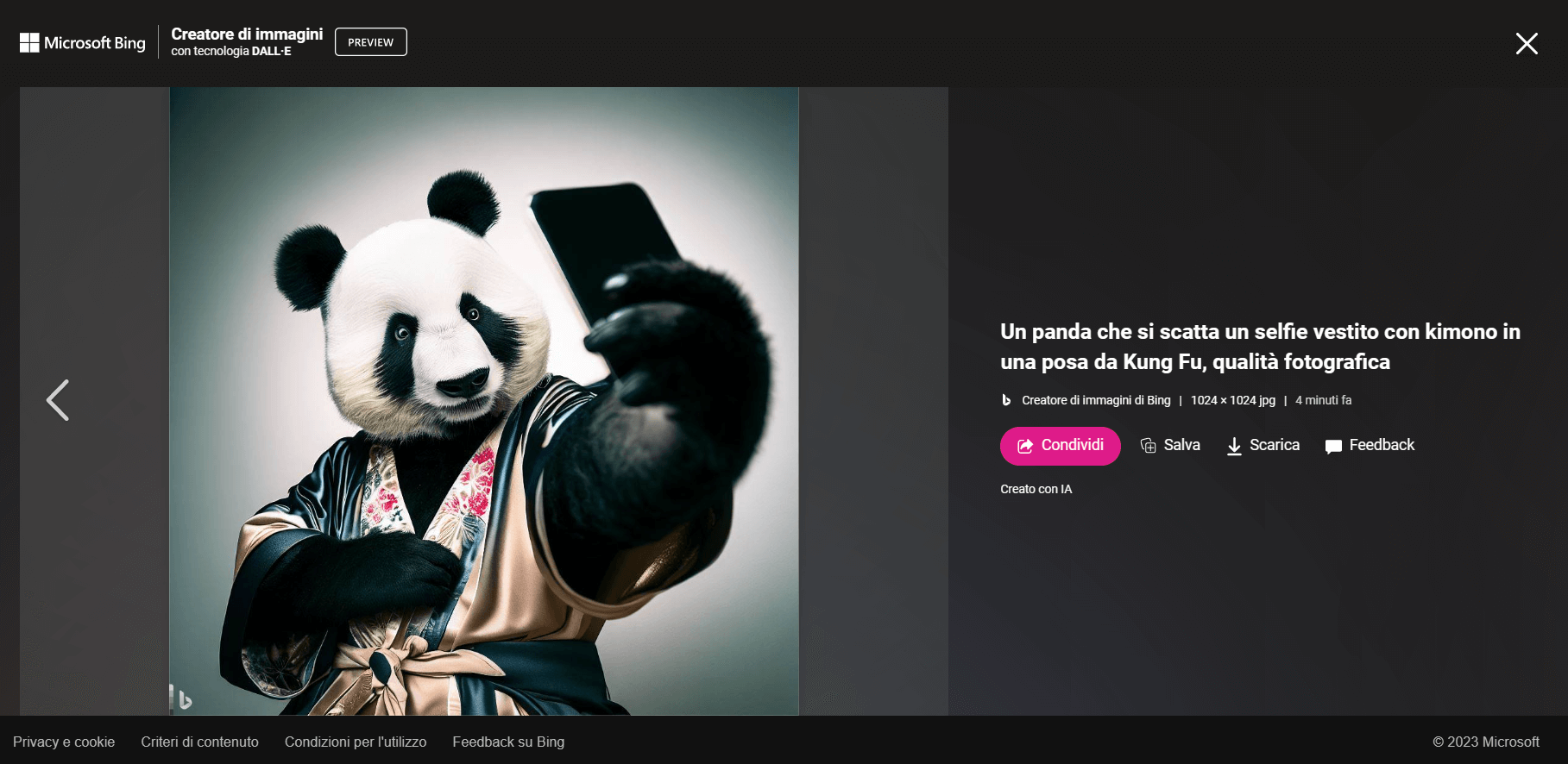 Scopri Bing Image Creator, l'innovativo strumento di Microsoft che sfrutta l'IA di OpenAI per generare immagini di alta qualità. Con limiti giornalieri e la possibilità di velocizzare l'elaborazione partecipando a iniziative online, la creatività è a portata di clic.