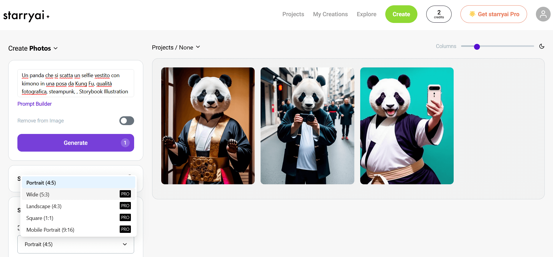 Starry AI: Porta la tua creatività al livello successivo con la generazione di immagini basata sull'IA.