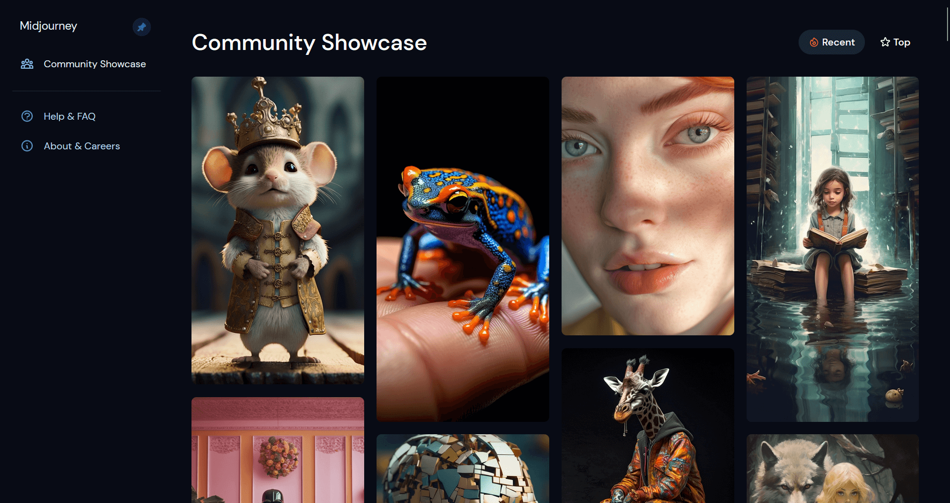 Midjourney la schermata