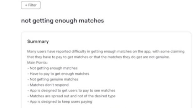 La schermata iniziale di Anectode che raccoglie i feedback dei clienti