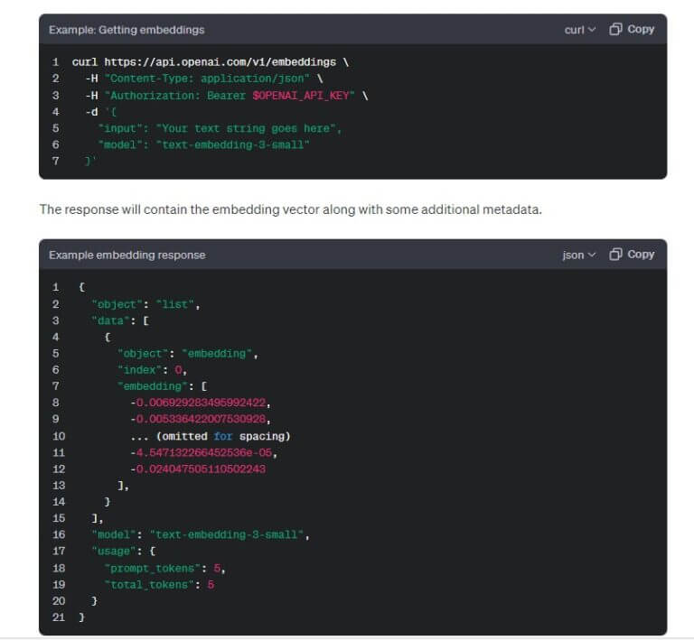 OpenAI embedding models