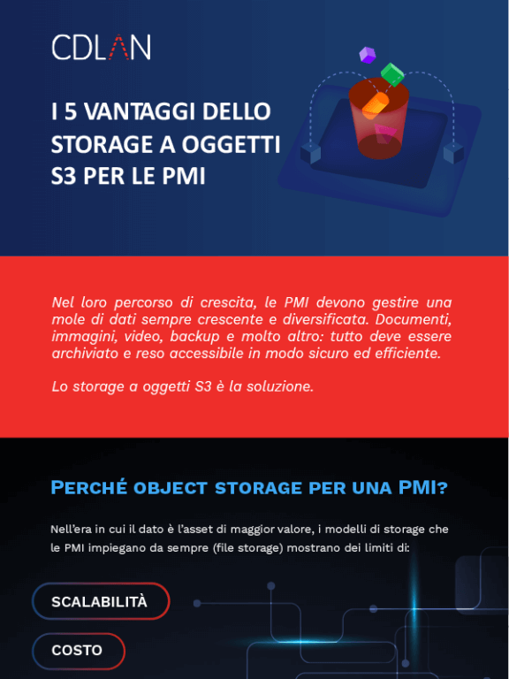 Immagine del whitepaper: I 5 vantaggi dello storage a oggetti s3 per le PMI