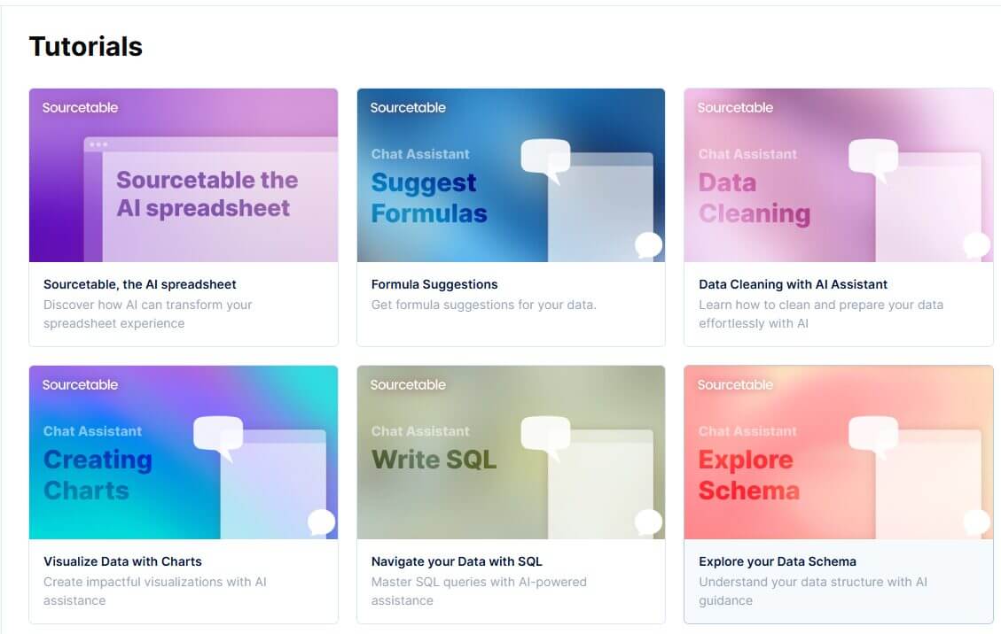 Sourcetable Excel AI