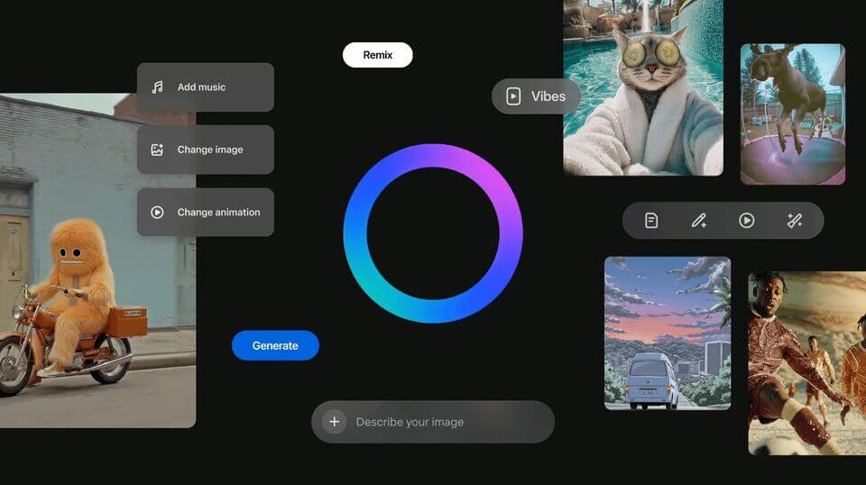 Meta lancia Vibes: il feed video “slop” generato dall’AI