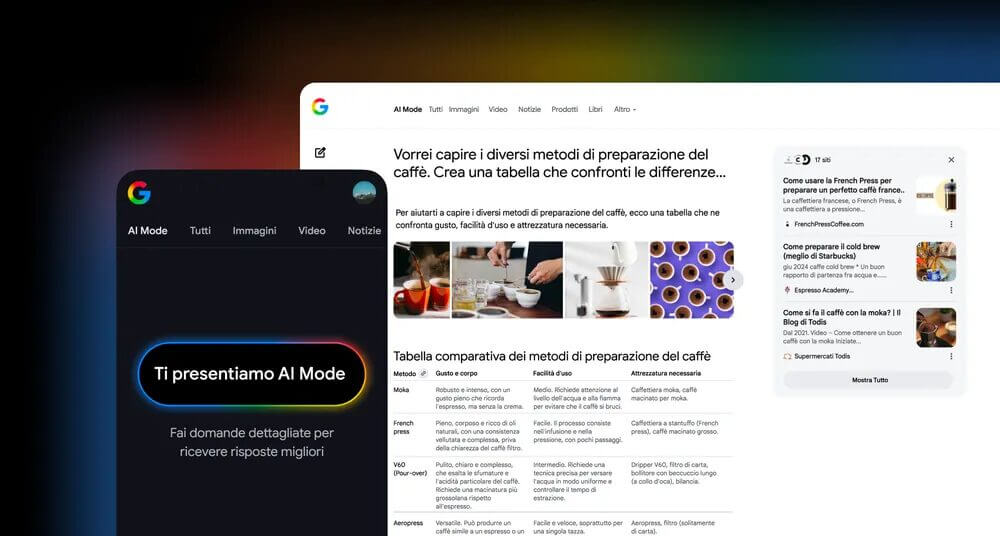 Google porta “AI Mode” in Italia: la ricerca diventa più intelligente e multimodale