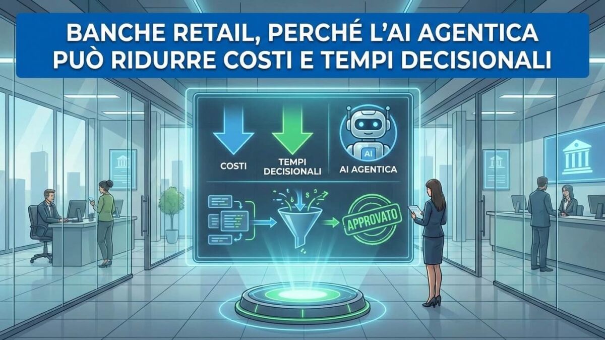Immagine in primo piano del post: Banche retail, perché l’AI agentica può ridurre costi e tempi decisionali