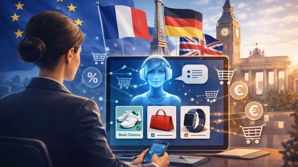 Immagine in primo piano del post: Commercio agentico: in Europa l’AI influenza già le scelte d’acquisto ma non conclude ancora la vendita