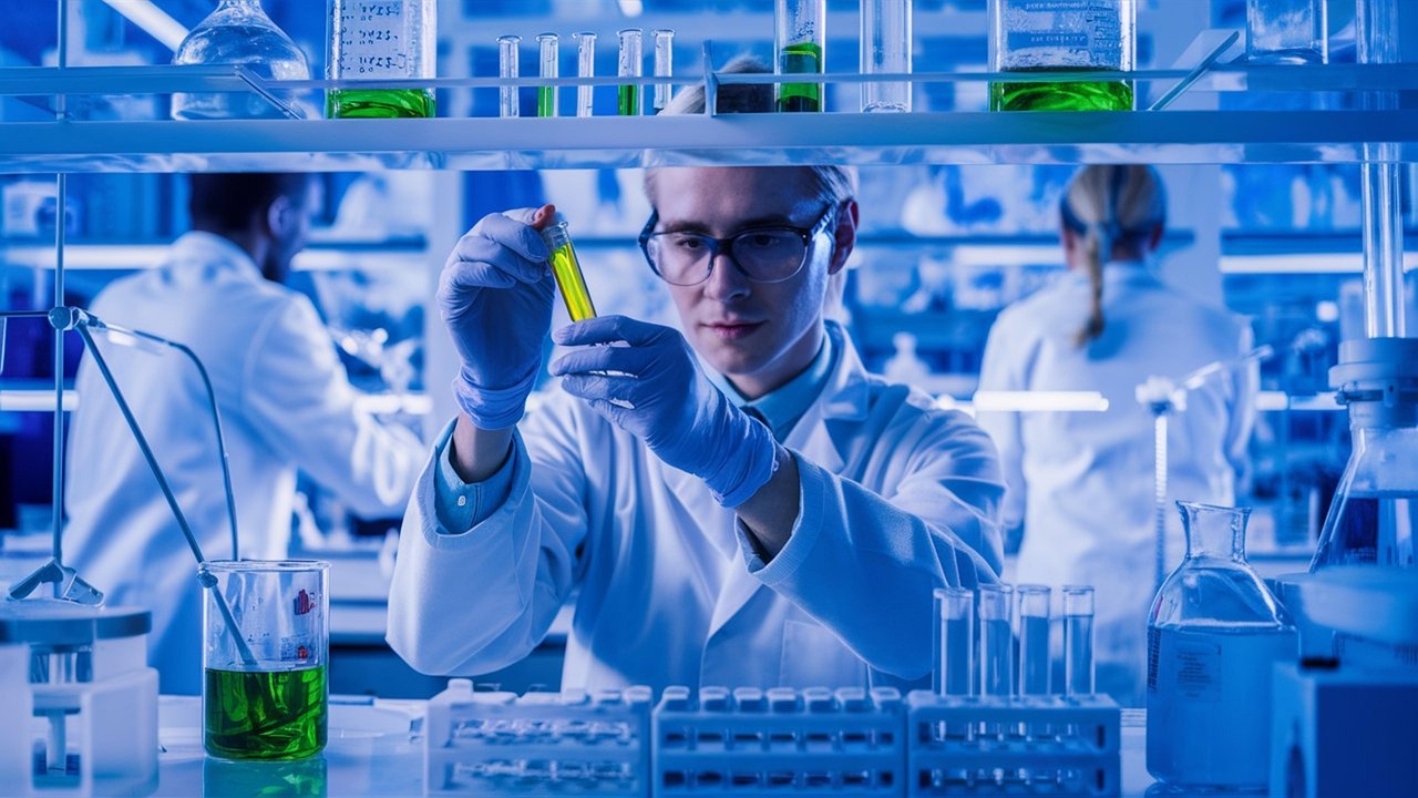 Immagine che contiene Attrezzatura da laboratorio, chimica, Laboratorio, LavoroIl contenuto generato dall'IA potrebbe non essere corretto.