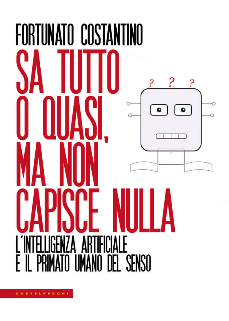 La copertina di ‘Sa tutto o quasi, ma non capisce nulla’ di Fortunato Costantino, pubblicato da Castelvecchi editore