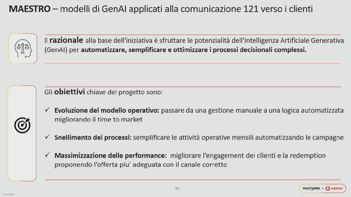 Il progetto Maestro e gli obiettivi di Fastweb + Vodafone